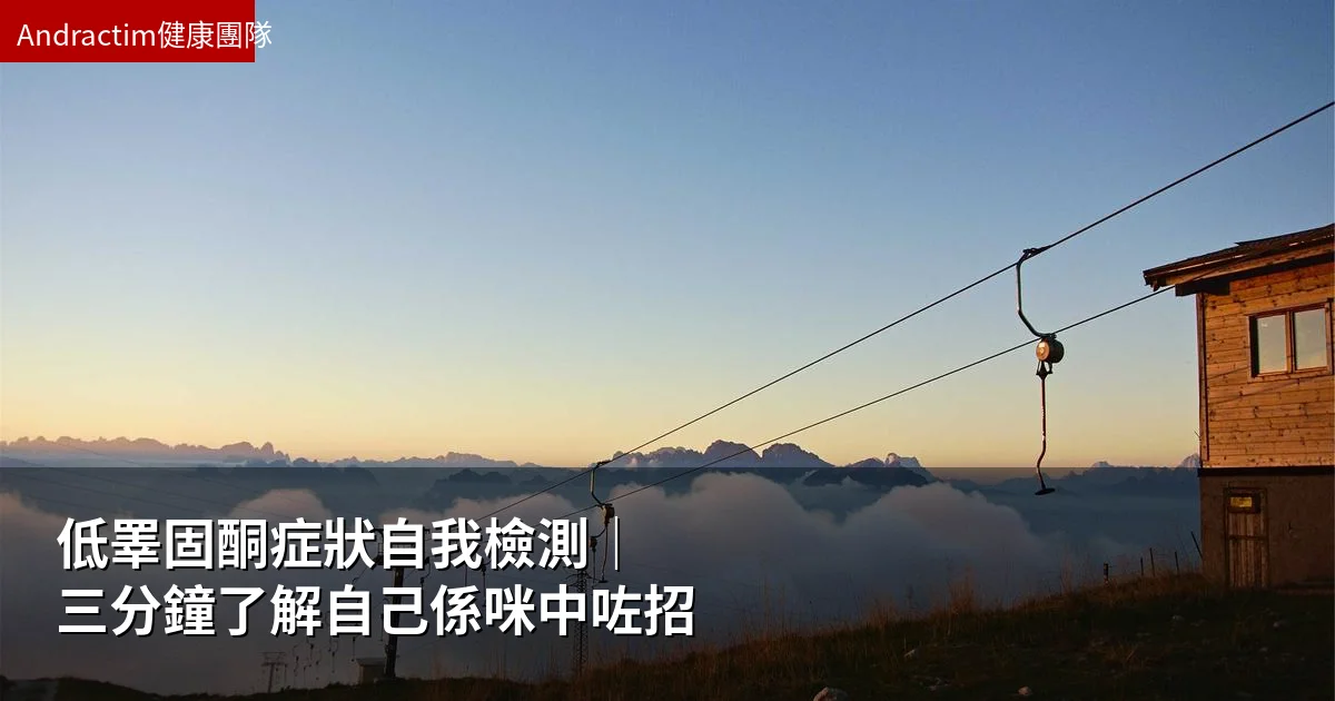低睪固酮症狀自我檢測|三分鐘了解自己係咪中咗招